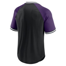 Baltimore Ravens Fanatics Branded Second Wind Raglan V-Neck T-Shirt - Black/Purple