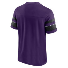 Baltimore Ravens Fanatics Branded Textured Hashmark V-Neck T-Shirt - Purple