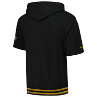 Baltimore Ravens Mitchell & Ness Pre-Game Short Sleeve Pullover Hoodie - Black