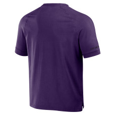 Baltimore Ravens NFL x Darius Rucker Collection by Fanatics Washed Raglan Henley T-Shirt - Purple