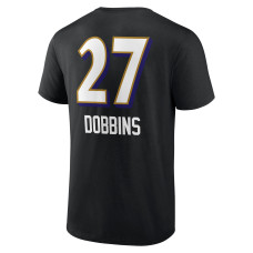 J.K. Dobbins Baltimore Ravens Fanatics Branded Team Wordmark Player Name & Number T-Shirt - Black