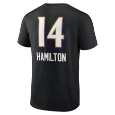 Kyle Hamilton Baltimore Ravens Fanatics Branded Team Wordmark Player Name & Number T-Shirt - Black