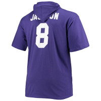 Lamar Jackson Baltimore Ravens Fanatics Branded Big & Tall Player Name & Number Hoodie T-Shirt - Purple