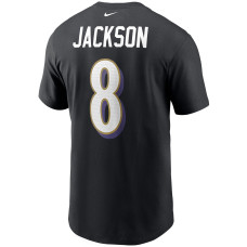 Lamar Jackson Baltimore Ravens Nike Name & Number T-Shirt - Black