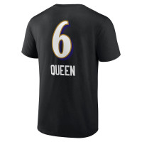 Patrick Queen Baltimore Ravens Fanatics Branded Team Wordmark Player Name & Number T-Shirt - Black