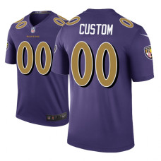 Men Baltimore Ravens #00 Custom Purple Nike legend color rush Jersey