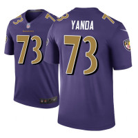 Men Baltimore Ravens #73 Marshal Yanda Purple Nike legend color rush Jersey