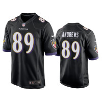 Men Baltimore Ravens #89 Black Mark Andrews Nike Game Jersey