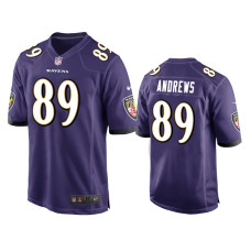 Men Baltimore Ravens #89 Purple Mark Andrews Nike Game Jersey