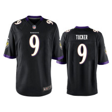 Men Baltimore Ravens #9 Black Justin Tucker Nike Game Jersey