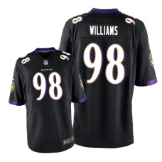 Men Baltimore Ravens #98 Black Brandon Williams Nike Game Jersey