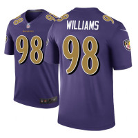 Men Baltimore Ravens #98 Brandon Williams Purple Nike legend color rush Jersey