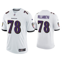 Men Baltimore Ravens #78 Alejandro Villanueva Vapor Limited White Jersey