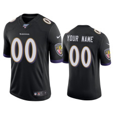 Men Baltimore Ravens #00 Custom 100th Season Black Vapor Limited Jersey