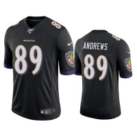 Men Baltimore Ravens #89 Mark Andrews 100th Season Black Vapor Limited Jersey