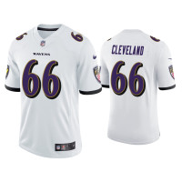 Men Baltimore Ravens #66 Ben Cleveland Vapor Limited White Jersey