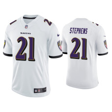 Men Baltimore Ravens #21 Brandon Stephens Vapor Limited White Jersey