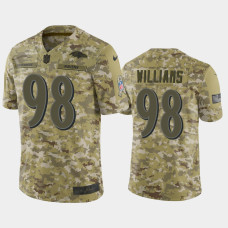 Men Baltimore Ravens #98 Brandon Williams Nike Salute to Service Limited Jersey - Camo