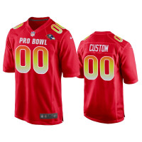 Men Baltimore Ravens #00 Ravens Custom AFC Nike Game Red Jersey - 2019 Pro Bowl