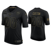 Men Baltimore Ravens #00 Custom Black 2020 Salute To Service Limited Jersey