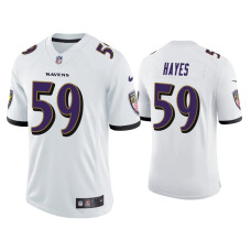 Men Baltimore Ravens #59 Daelin Hayes Vapor Limited White Jersey