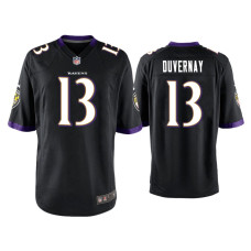 Men Baltimore Ravens #13 Devin Duvernay Black Game Jersey