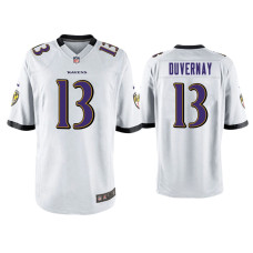 Men Baltimore Ravens #13 Devin Duvernay White Game Jersey