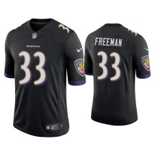 Men Baltimore Ravens #33 Devonta Freeman Vapor Limited Black Jersey