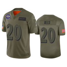 Men Baltimore Ravens #20 Ed Reed Camo 2019 Salute to Service Limited Jersey