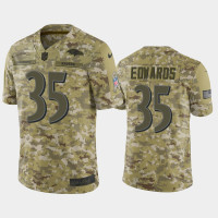 Men Baltimore Ravens #35 Gus Edwards Nike Salute to Service Jersey - Camo