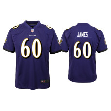 Youth Baltimore Ravens #60 Ja'Wuan James Purple Game Jersey