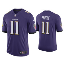 Men Baltimore Ravens #11 Vapor Limited James Proche Ravens Purple Jersey