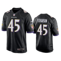 Men Baltimore Ravens #45 Jaylon Ferguson Black NFL Draft Game Jersey