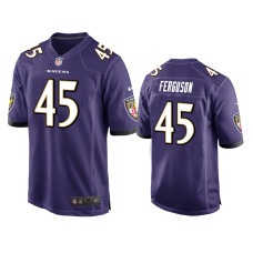 Men Baltimore Ravens #45 Jaylon Ferguson Purple NFL Draft Game Jersey