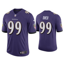 Men Baltimore Ravens #99 Jayson Oweh Vapor Limited Purple Jersey