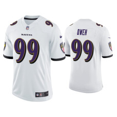 Men Baltimore Ravens #99 Jayson Oweh Vapor Limited White Jersey