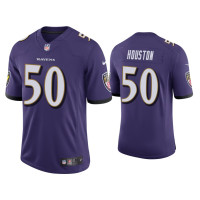 Men Baltimore Ravens #50 Justin Houston Vapor Limited Purple Jersey