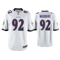 Men Baltimore Ravens #92 Justin Madubuike White Game Jersey