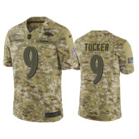 Men Baltimore Ravens #9 Justin Tucker Nike Salute to Service Limited Jersey - Camo