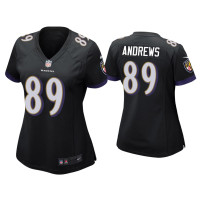 Women Baltimore Ravens #89 Mark Andrews Black Game Jersey