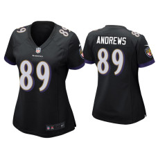 Women Baltimore Ravens #89 Mark Andrews Black Game Jersey