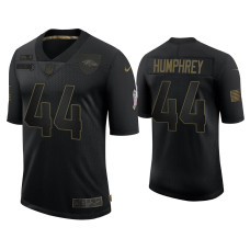 Men Baltimore Ravens #44 Marlon Humphrey Black 2020 Salute To Service Limited Jersey