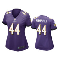 Women Baltimore Ravens #44 Marlon Humphrey Purple Game Jersey