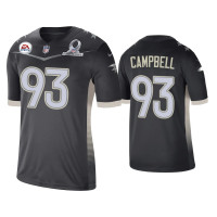 Men Baltimore Ravens #93 Calais Campbell 2021 AFC Pro Bowl Game Anthracite Jersey