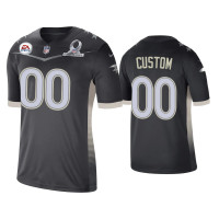 Men Baltimore Ravens #00 Custom 2021 AFC Pro Bowl Game Anthracite Jersey