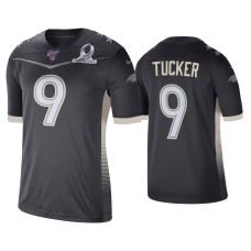 Men Baltimore Ravens #9 Justin Tucker 2020 AFC Pro Bowl Game Anthracite Jersey