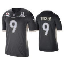 Men Baltimore Ravens #9 Justin Tucker 2021 AFC Pro Bowl Game Anthracite Jersey