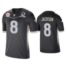 Men Baltimore Ravens #8 Lamar Jackson 2021 AFC Pro Bowl Game Anthracite Jersey