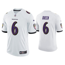 Men Baltimore Ravens #6 Patrick Queen Vapor Limited White Jersey