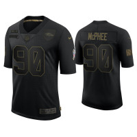 Men Baltimore Ravens #90 Pernell McPhee Black 2020 Salute To Service Limited Jersey